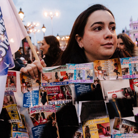 20/09/2024 Una mujer durante la manifestación convocada por el Movimiento Feminista de Madrid el 8 de marzo de 2024. Foto de archivo.