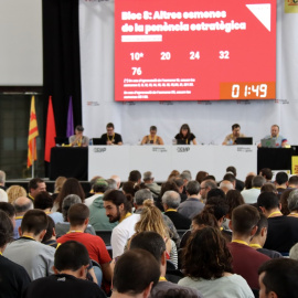 21/09/2024 - Imatge de l'assemblea nacional de la CUP d'aquest dissabte, celebrada a Sabadell i que culmina el Procés de Garbí.