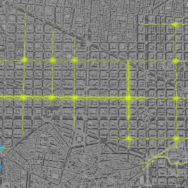 Mapa amb els nous eixos verds de l'Eixample que vol fer l'Ajuntament.