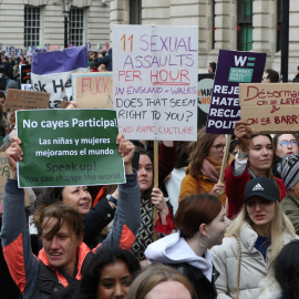 Manifestación del 8M en Londres.