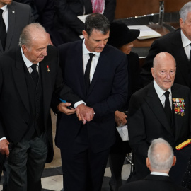 El rey emérito asiste al funeral de Estado de la Reina Isabel II, celebrado en la Abadía de Westminster, a 19 de septiembre de 2022.