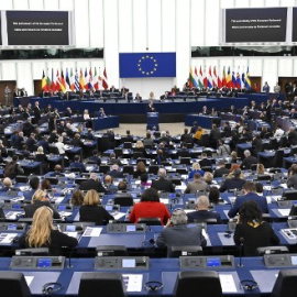 Fotografía tomada durante una sesión plenaria en el Parlamento Europeo.