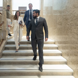 El agitador ultra Alvise Pérez, durante un acto en el Congreso de los Diputados, a 1 de julio de 2024.