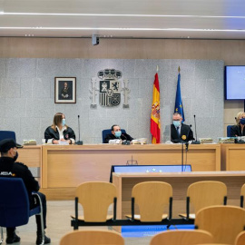 Vista del tribunal que juzga estos días a los tres acusados por los atentados del 17 de agosto de 2017 en Barcelona y Cambrils (Tarragona).