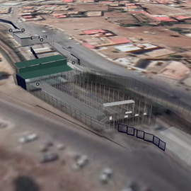 Simulación en 3D de la frontera con Marruecos en Melilla.