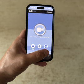 Imatge d'una videotrucada a través de l'app 061 Salut Respòn.