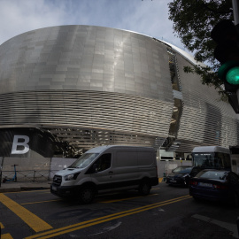 Foto de archivo de las obras en el estadio Santiago Bernabéu.