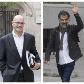 El exvicepresidente del Govern Oriol Junqueras, el exconseller Raül Romeva, el expresidente de la ANC Jordi Sánchez y el presidente de Omnium Cultural Jordi Cuixart.