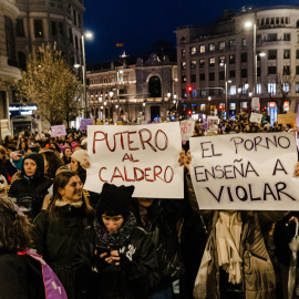 26/09/2024 Miles de personas durante la manifestación convocada por el Movimiento Feminista de Madrid por el Día Internacional de la Mujer. Foto de archivo.