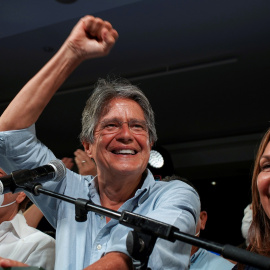 Guillermo Lasso y su mujer, Maria de Lourdes Alcivar, tras conocer los resultados de las elecciones.