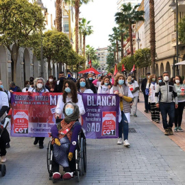 Una manifestación del Servicio de Atención Domiciliaria, en una imagen de archivo tomada en Andalucía