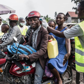 Puesto de control contra el ébola en la zona portuaria de Goma, noreste de la República Democrática del Congo (RDC) y colindante con el lago Kivu.