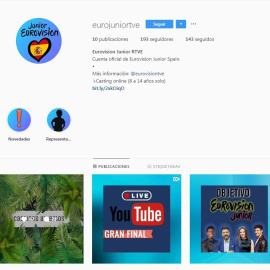 Cuenta de Instagram falsa para participar en un supuesto casting de Eurovisión Júnior. TWITTER/@eurovision_tve