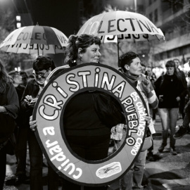 19/12/22 Imagen de una manifestación en apoyo de Crstina Fernández de Kirchner.