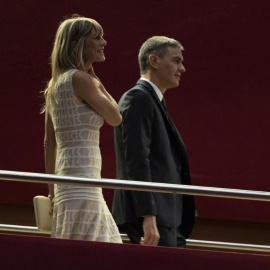 Begoña Gómez y Pedro Sánchez, en el Festival de San Sebastián.