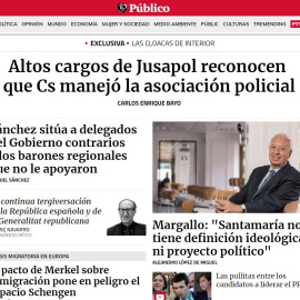 Portada de la web de Público