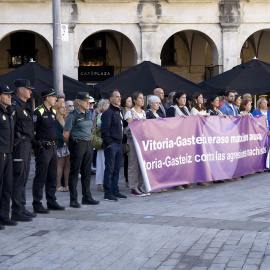 ARCHIVO | Concentración de la corporación municipal contra las agresiones machistas, el pasado 7 de septiembre de 2024, en Vitoria-Gasteiz  (Álava).