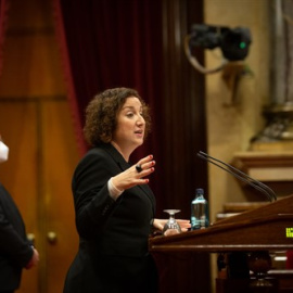 La portavoz parlamentaria del PSC, Alícia Romero   en una foto de archivo de una sesión plenaria en el Parlament de Catalunya a 15 de diciembre de 2020.