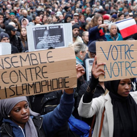 La comunidad musulmana se manifiesta contra la islamofobia en París. AFP / GEOFFROY VAN DER HASSELT