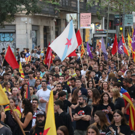 Manifestació de l'esquerra independentista pel centre de Barcelona l'11 de setembre