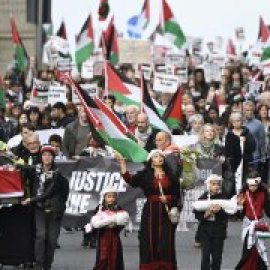 Miles de personas asisten a manifestaciones en todo el mundo en apoyo a Palestina