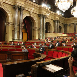 L'hemicicle del Parlament mentre es debat una moció el 4 de novembre del 2021.