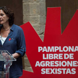 La concejala de Seguridad Ciudadana de Pamplona presenta la campaña contra las agresiones sexistas. EFE/IÑAKI PORTO