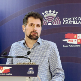 El secretario del PSOE en Castilla y León, Luis Tudanca, durante una rueda de prensa, a 6 de febrero de 2024, en Valladolid,