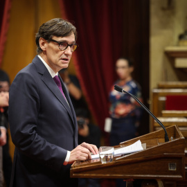 El president de la Generalitat, Salvador Illa, en el debat de política general al Parlament de Catalunya.