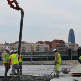 Obras de la estación del AVE de La Sagrera.