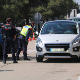 Un control de mobilitat dels Mossos a les Terres de l'Ebre.