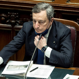 El primer ministro de Italia, Mario Draghi, este jueves.