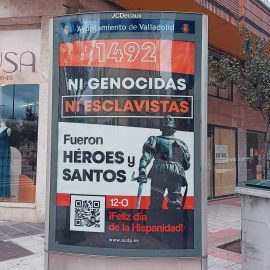 Campaña de la Asociación Católica de Propagandistas (ACdP) por el Día de la Hispanidad, en Valladolid.