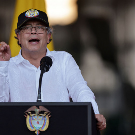 El presidente de Colombia, Gustavo Petro, durante una comparecencia.