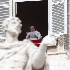 El Papa Francisco dirige el rezo del Ángelus en la Plaza de San Pedro, en el Vaticano, a 7 de septiembre de 2024.