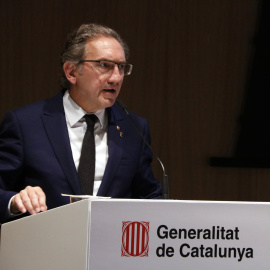 El conseller d'Economia i Hisenda, Jaume Giró, en la presentació de l'informe anual de l'economia catalana 2021.