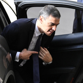 Pedro Sánchez, a su llegada al Vaticano este viernes.