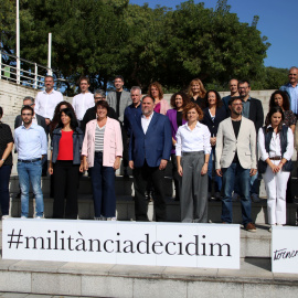 Militància Decidim en un acte a Trinitat Vella (Barcelona).