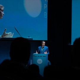 Pedro Sánchez, durante un acto celebrado este lunes en Barcelona.