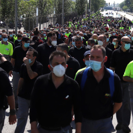 Mobilització dels treballadors de Nissan del passat maig a Barcelona.