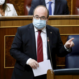 El ministro de Política Territorial, Miquel Iceta durante la sesión de control al Gobierno este miércoles en el Congreso.