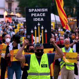 Commemoració del tercer aniversari de l'1-O a Tarragona, en una foto de l'1 d'octubre de 2020.