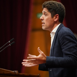 09/10/2024 - El portaveu del grup parlamentari dels Comuns, David Cid, durant el debat de política general del Parlament.