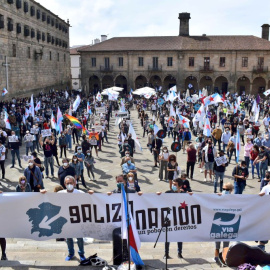 Imagen de la convocatoria de Vía Galega por el derecho a decidir en Galicia.