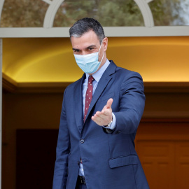 El presidente del Gobierno, Pedro Sánchez, en el Palacio de la Moncloa.