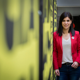 La secretaria general adjunta y portavoz de ERC en el Parlamento de Catalunya, Marta Vilalta posa durante una entrevista con Europa Press en Barcelona, Catalunya (España), a 31 de marzo de 2021.