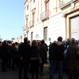 Protesta del 2019 davant de l'Arquebisbat de Tarragona pels abusos sexuals.