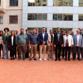 Membres del Fons Català de Cooperació al Desenvolupament amb representants d'entitats i municipis