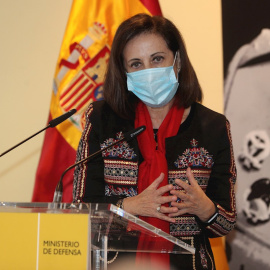 06/12/2020. La ministra de Defensa, Margarita Robles, preside el acto de homenaje al teniente general Francisco Veguillas Elices, asesinado por ETA. - EFE