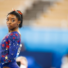 Foto de archivo. Simone Biles en los Juegos Olímpicos de Tokio 2020.